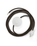 Power Cord with foot switch, RN04 Brown Linen - Choose color of switch/plug