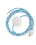 Power Cord with foot switch, RZ11 Light Blue & White Chevron - Choose color of switch/plug