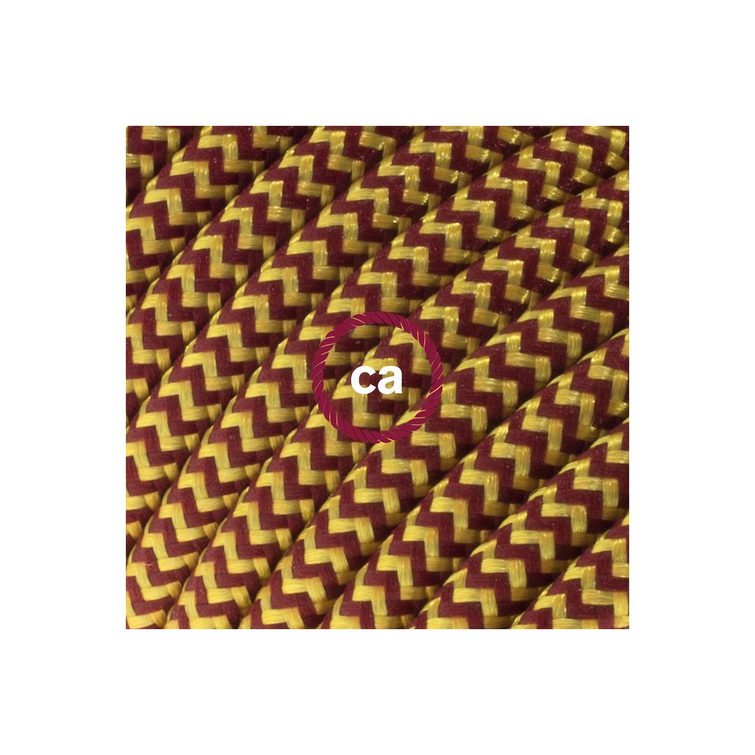 Power Cord with foot switch, RZ23 Gold & Burgundy Rayon Chevron - Choose color of switch/plug