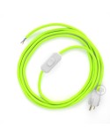 Power Cord with in-line switch, RF10 Neon Yellow - Choose color of switch/plug