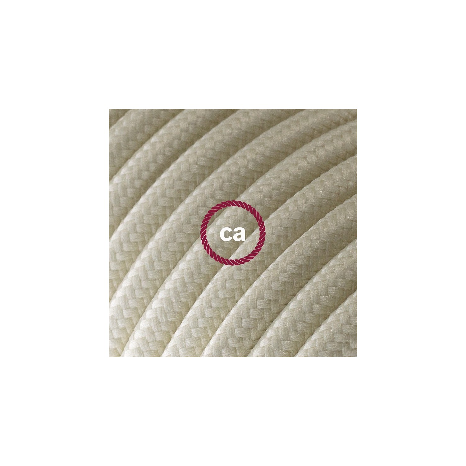 Power Cord with in-line switch, RM00 Ivory Rayon - Choose color of switch/plug