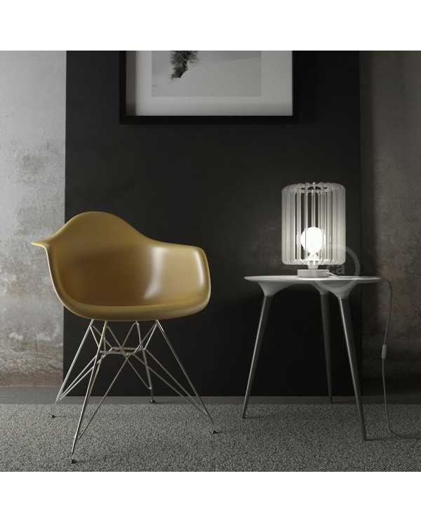 The Posaluce | White Metal Table Lamp for Lampshade