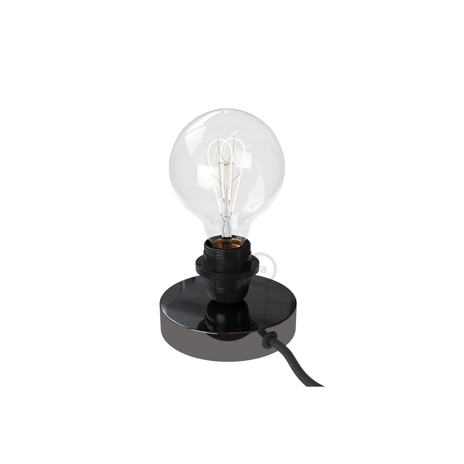 The Posaluce | Black Pearl Metal Table Lamp for Lampshade