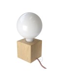 The Posaluce Cubetto | Natural Wood Table Lamp