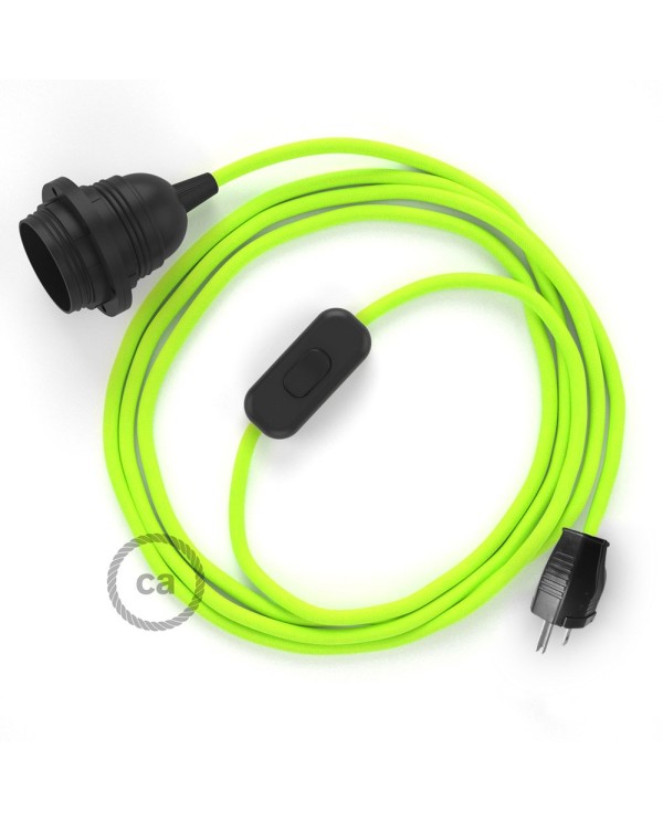 Plug-in Pendant with inline switch | RF10 Neon Yellow