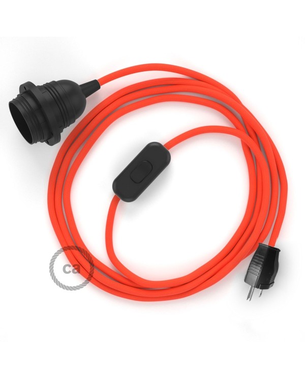 Plug-in Pendant with inline switch | RF15 Neon Orange