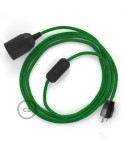 Plug-in Pendant with inline switch | RL06 Green Glitter