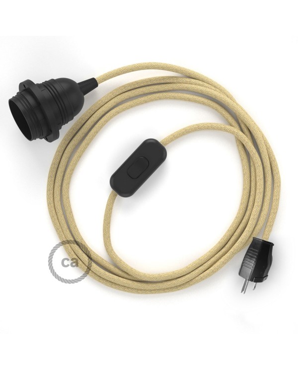 Plug-in Pendant with inline switch | RN06 Jute