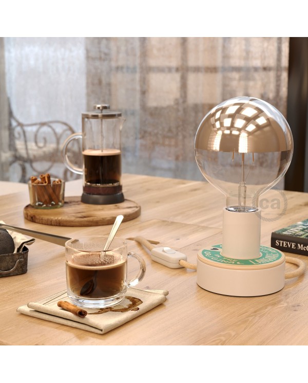 MINI-UFO: reversible wooden disk for Table Lamp: COVER + ORIGINAL LANGUAGE