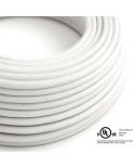 White Cotton covered Round electric cable - RC01