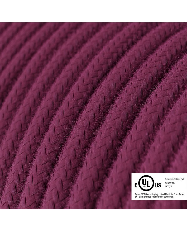 Raspberry Cotton covered Round electric cable - RC32