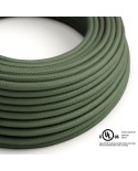 Gray Green Cotton covered Round electric cable - RC63