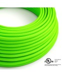 Neon Green covered Round electric cable - RF06