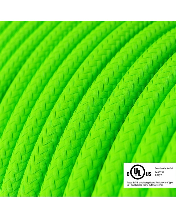 Neon Green covered Round electric cable - RF06