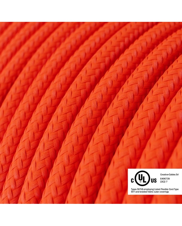 Neon Orange covered Round electric cable - RF15