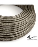 Gray Glitter covered Round electric cable - RL03