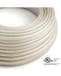 Ivory Rayon covered Round electric cable - RM00