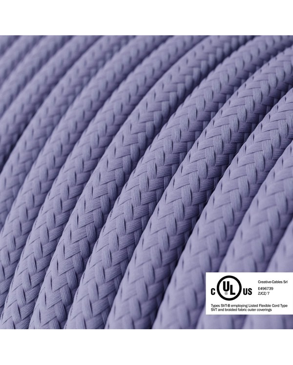 Lilac Rayon covered Round electric cable - RM07