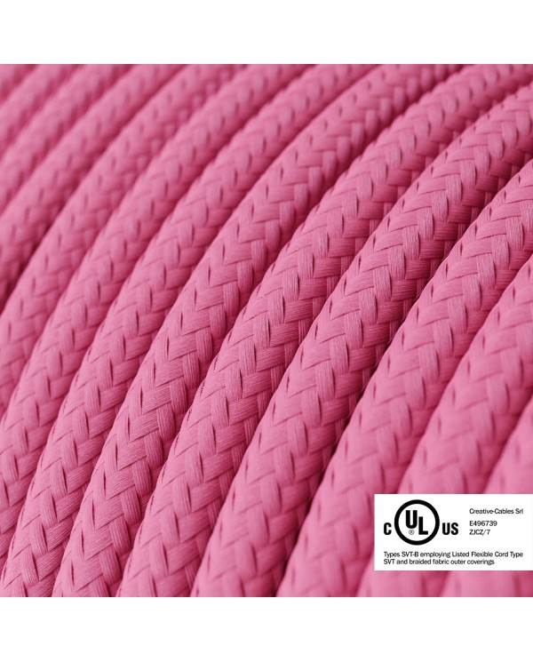 Fuchsia Rayon covered Round electric cable - RM08