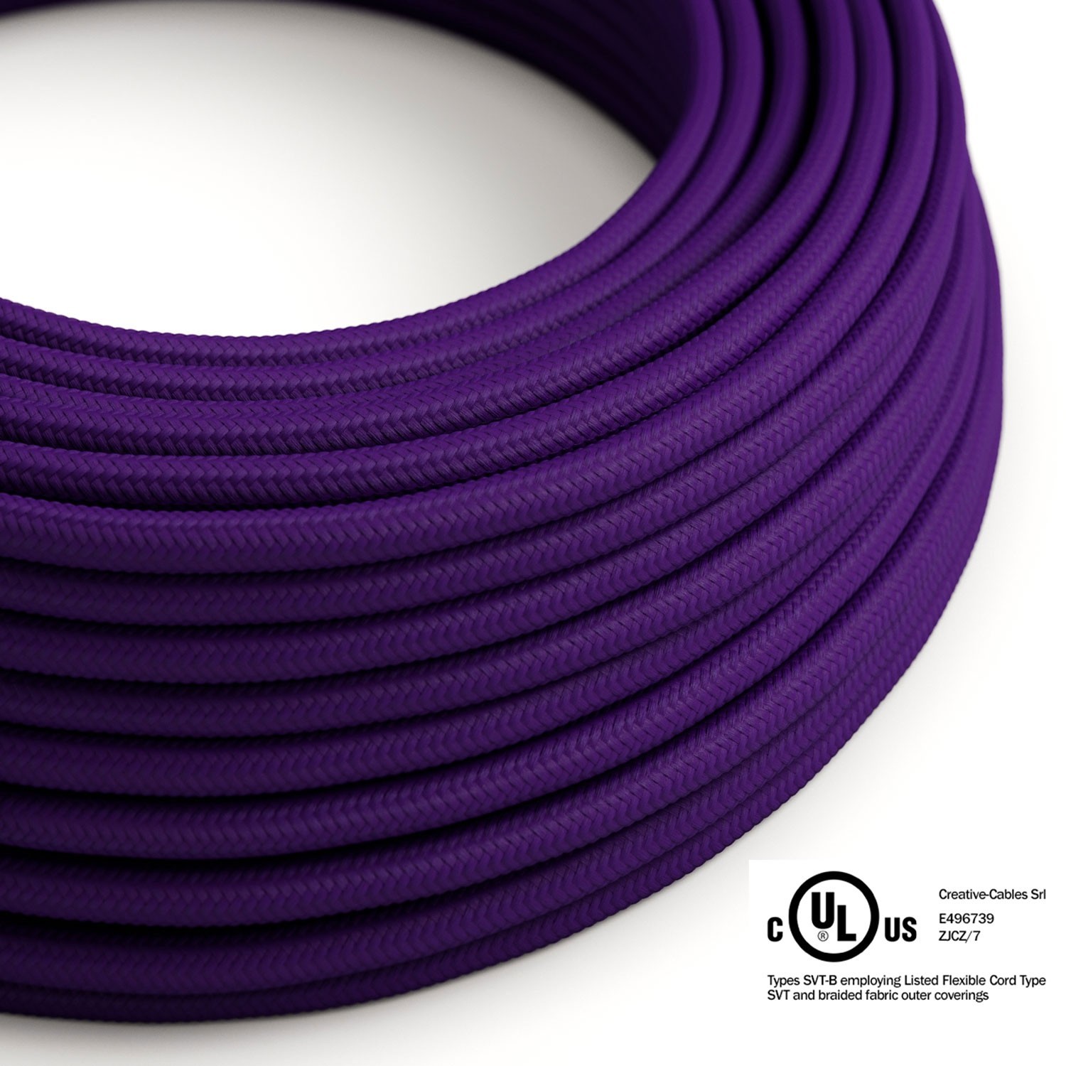 Violet Rayon covered Round electric cable - RM14