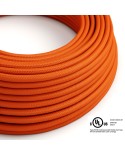 Orange Rayon covered Round electric cable - RM15