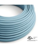 Baby Blue Rayon covered Round electric cable - RM17