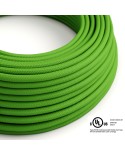 Lime Green Rayon covered Round electric cable - RM18