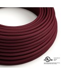 Burgundy Rayon covered Round electric cable - RM19