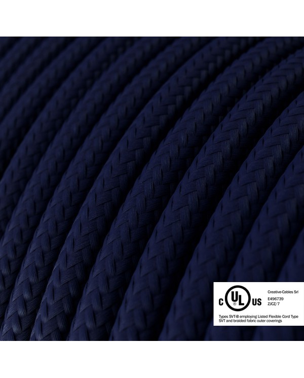 Dark Blue Rayon covered Round electric cable - RM20