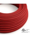 Red & Black Tracer covered Round electric cable - RT94