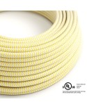 Yellow & White Chevron covered Round electric cable - RZ10