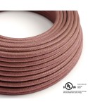 Marsala Cotton covered Round electric cable - RX11