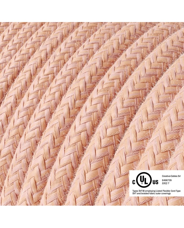 Salmon Cotton covered Round electric cable - RX13