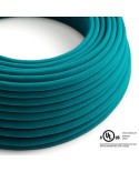 Petrol blue Cotton covered Round electric cable - RC21