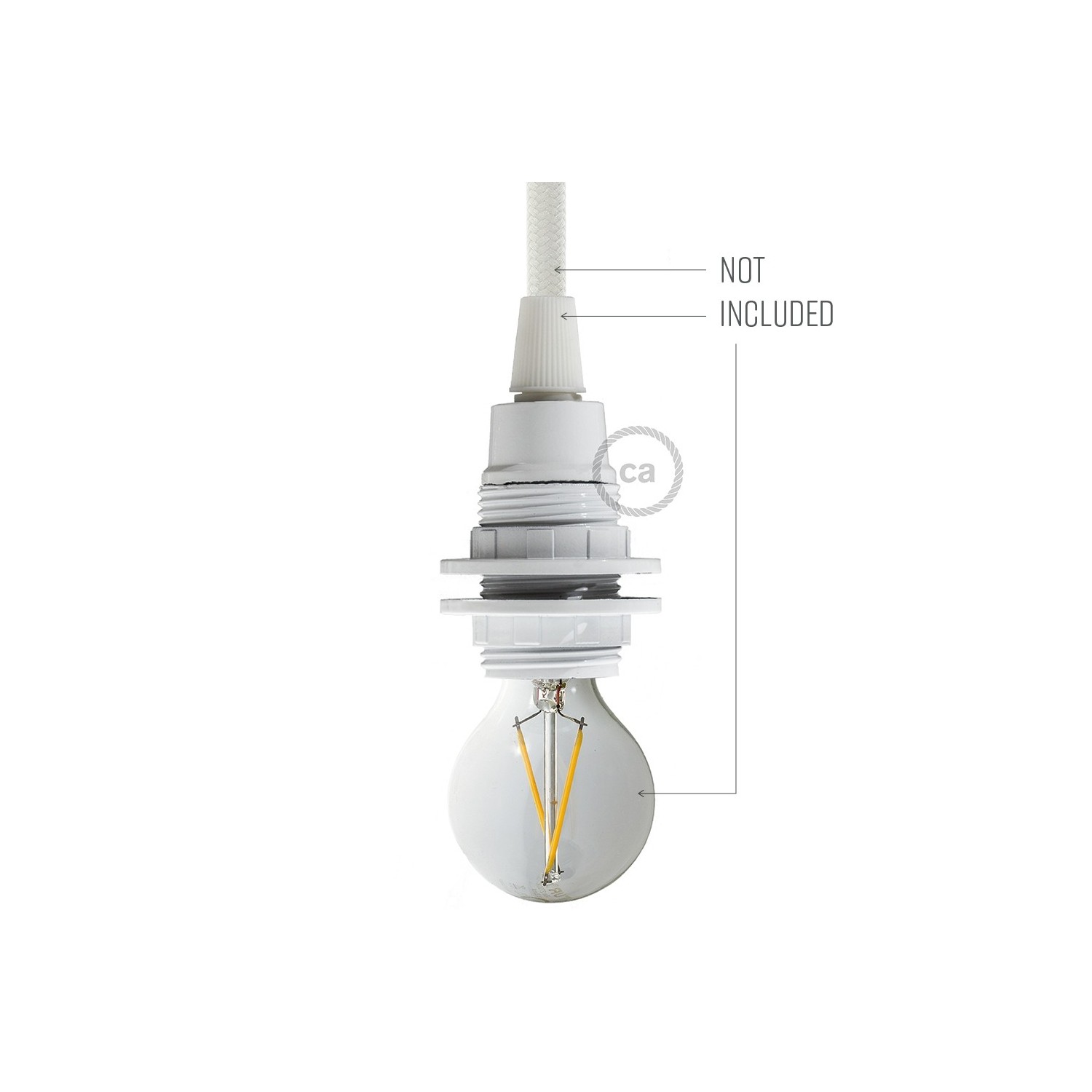 Double Ferrule - phenolic bakelite E12 light bulb socket