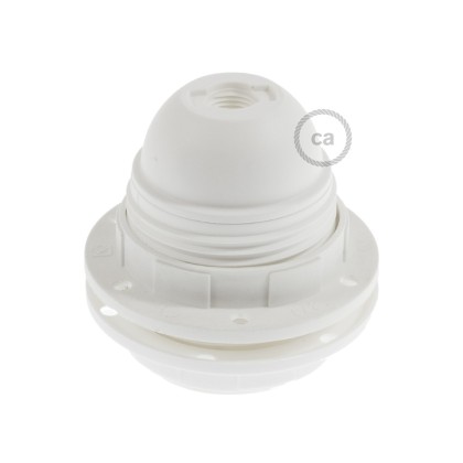 Double Ferrule Thermoplastic light bulb socket - E26 - White