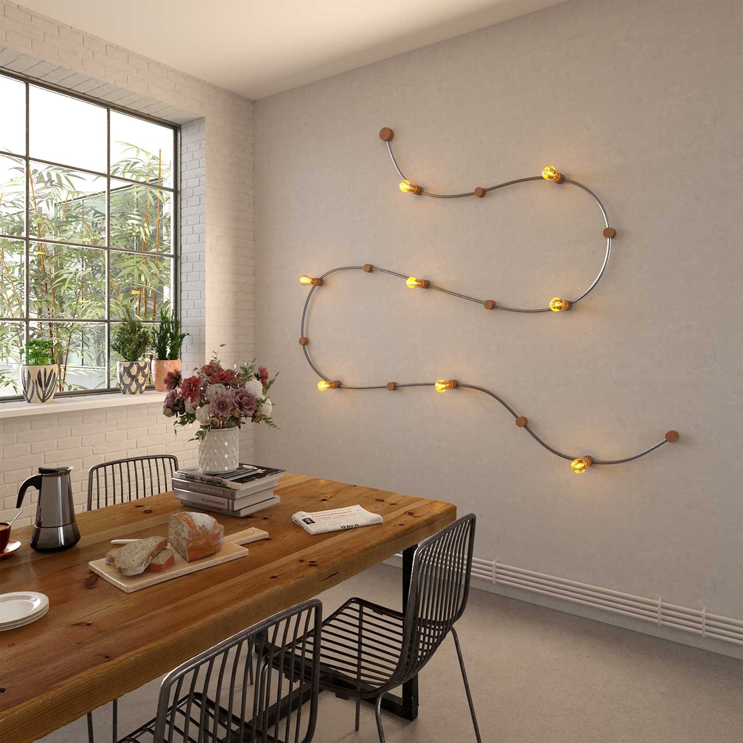 Wood String Light Canopy Cover Kit