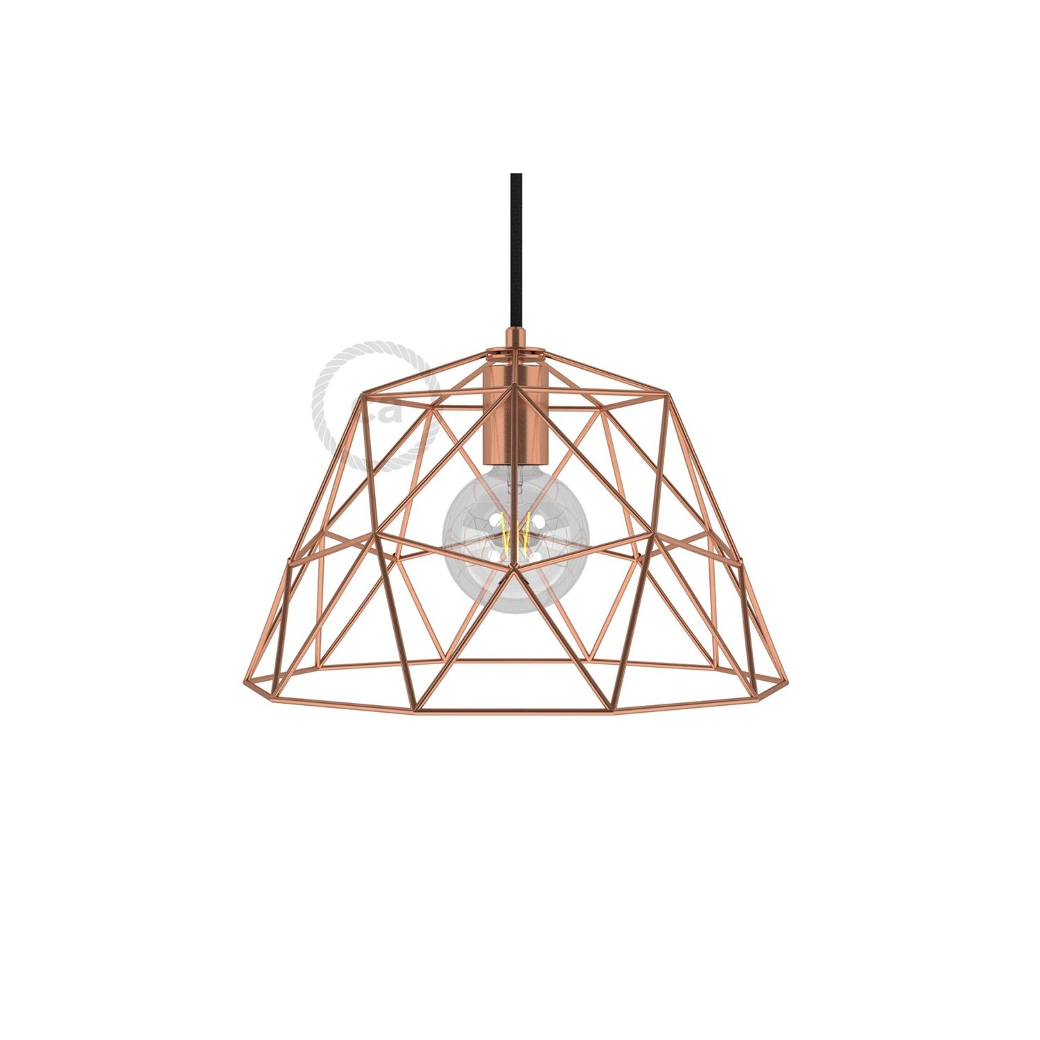 Dome XL Naked Cage Metal Lampshade | Industrial Style | E26 Socket