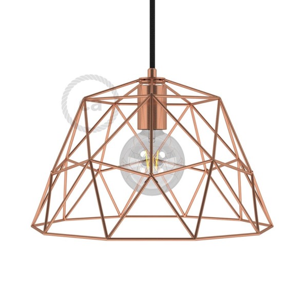 Dome XL Naked Cage Metal Lampshade | Industrial Style | E26 Socket