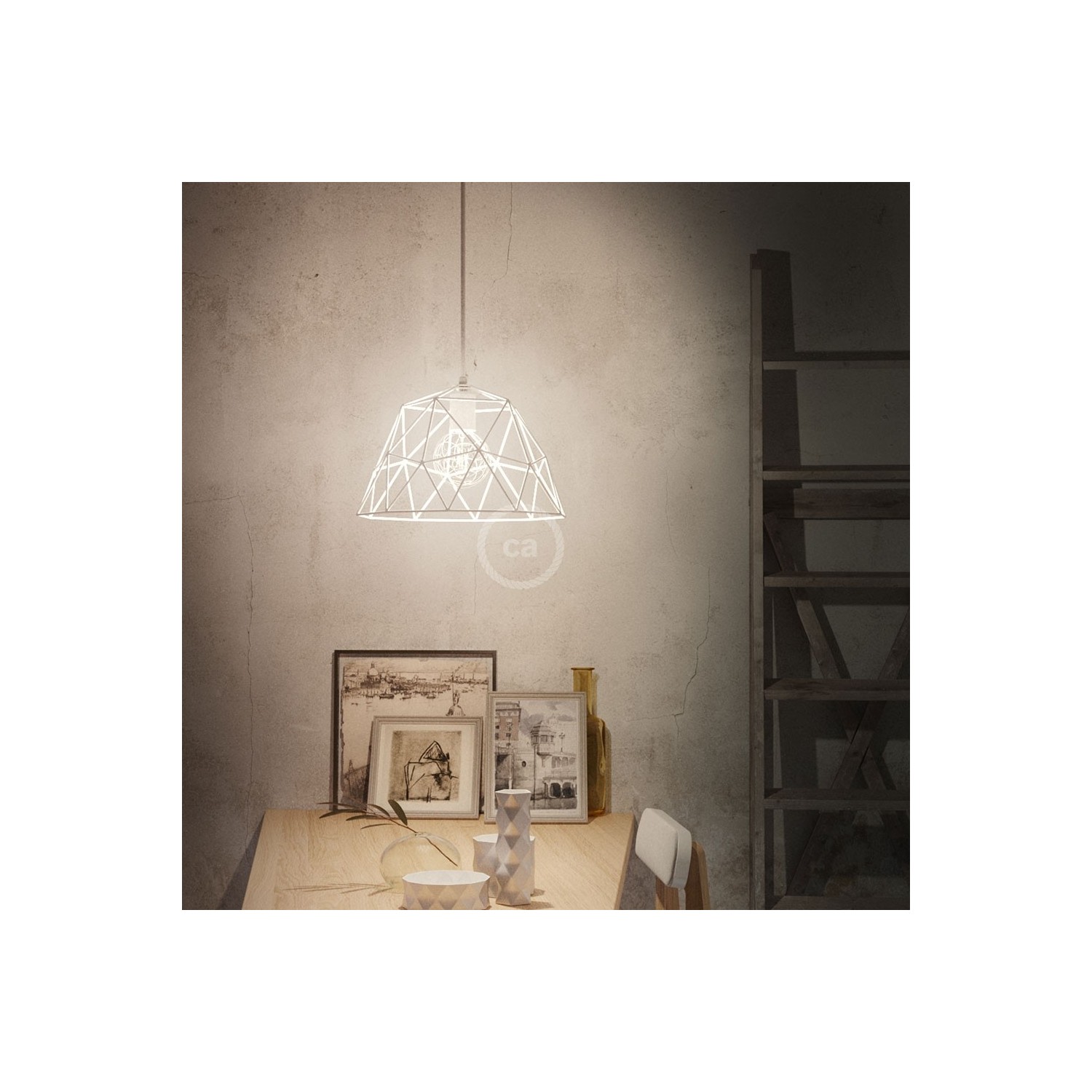 Dome XL Naked Cage Metal Lampshade | Industrial Style | E26 Socket