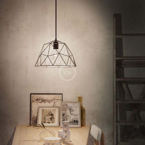 Dome XL Naked Cage Metal Lampshade | Industrial Style | E26 Socket