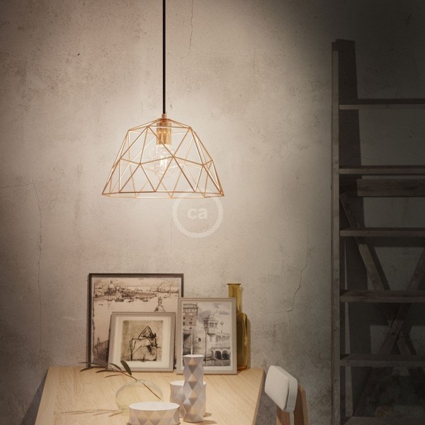 Dome XL Naked Cage Metal Lampshade | Industrial Style | E26 Socket