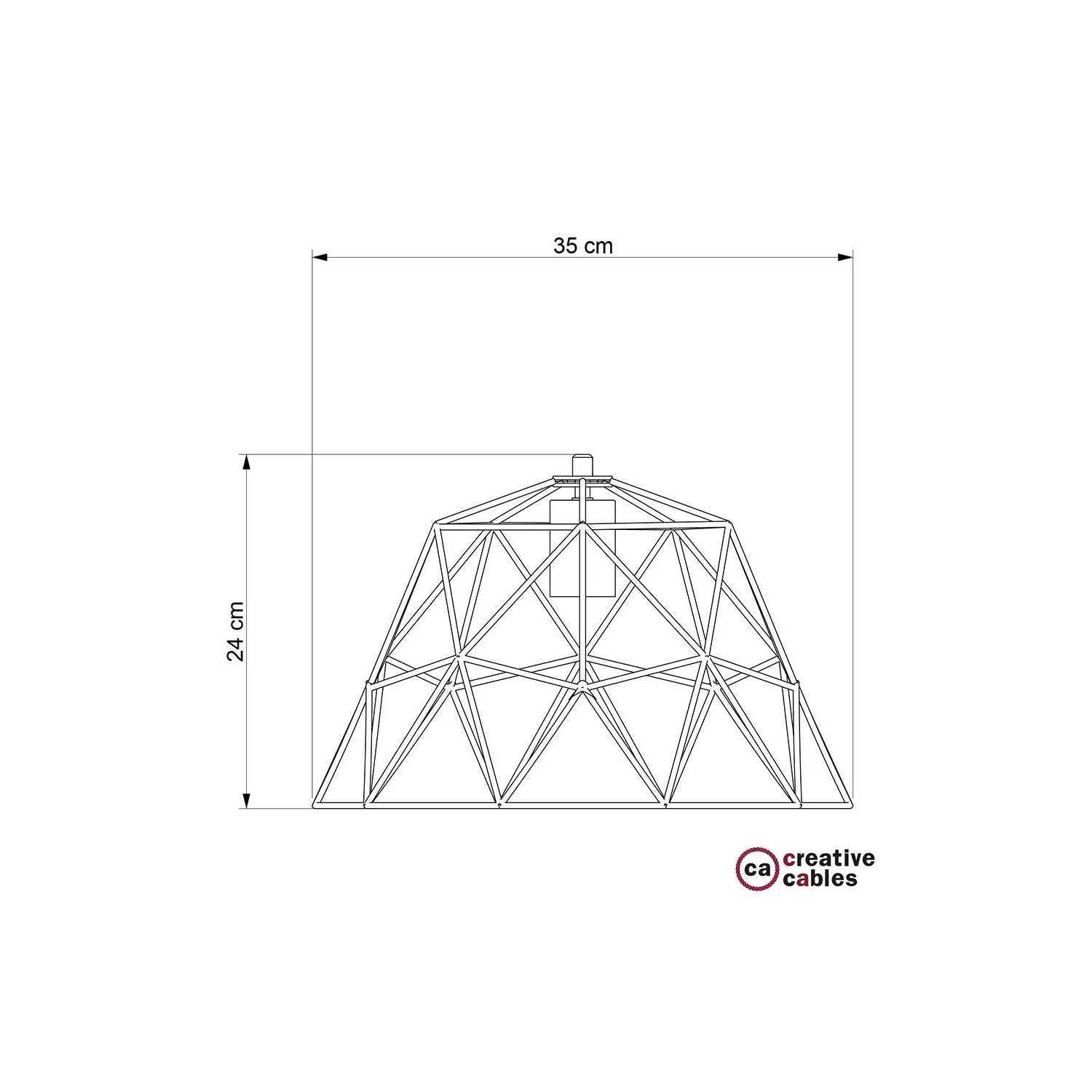 Dome XL Naked Cage Metal Lampshade | Industrial Style | E26 Socket