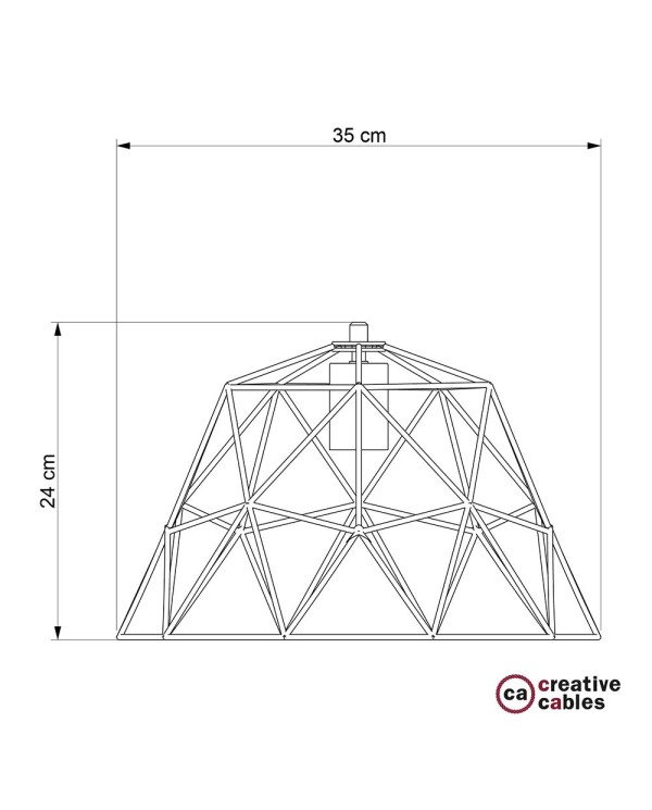 Dome XL Naked Cage Metal Lampshade | Industrial Style | E26 Socket