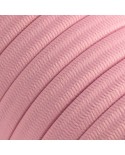 Electric Cable Color Cord for Custom String Lights, covered by Rayon fabric Baby Pink (CM16)