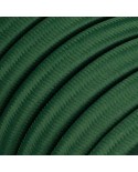 Electric Cable Color Cord for Custom String Lights, covered by Rayon fabric Dark Green (CM21)