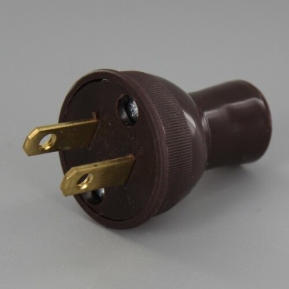 Brown Round 2 Prong Plug