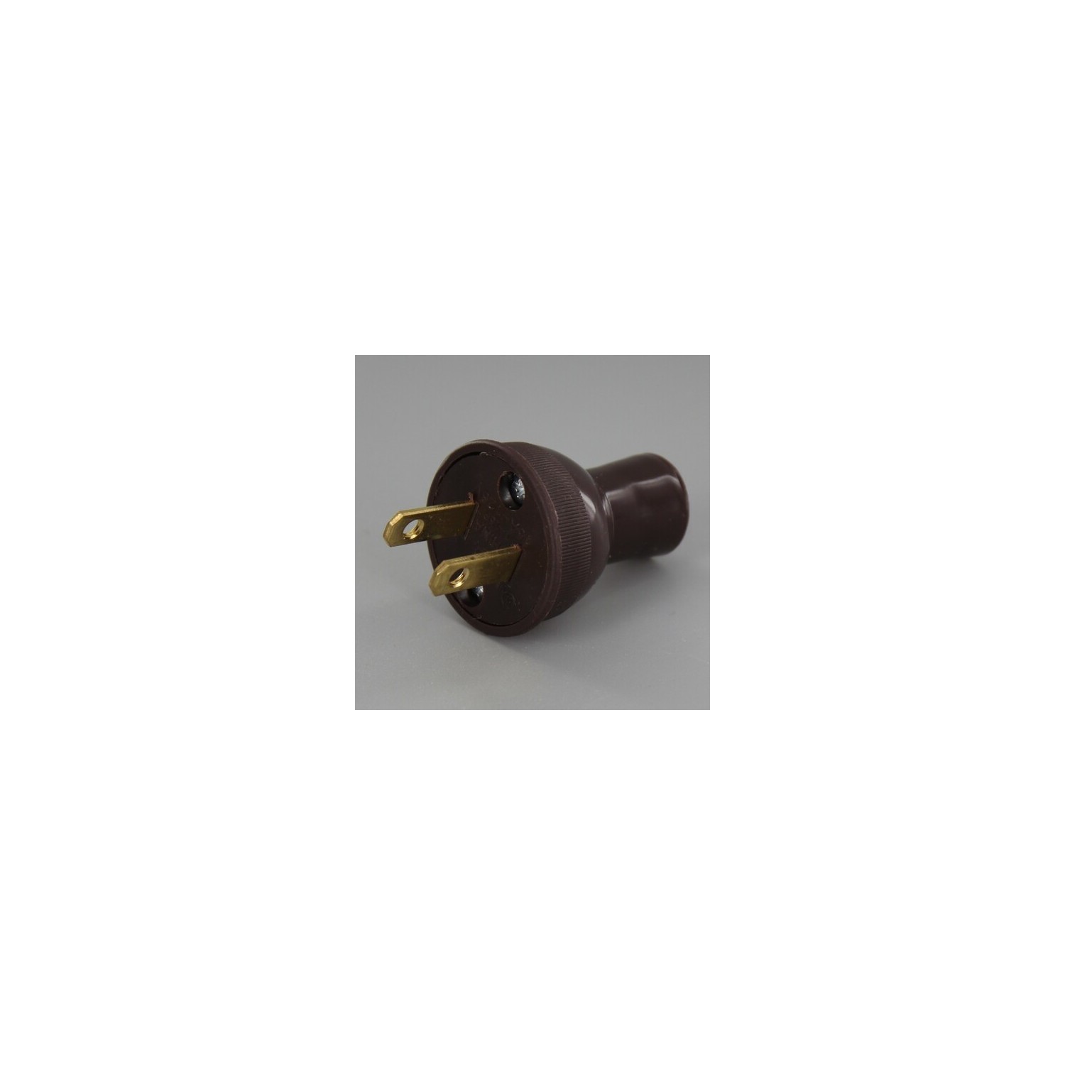 Brown Round 2 Prong Plug