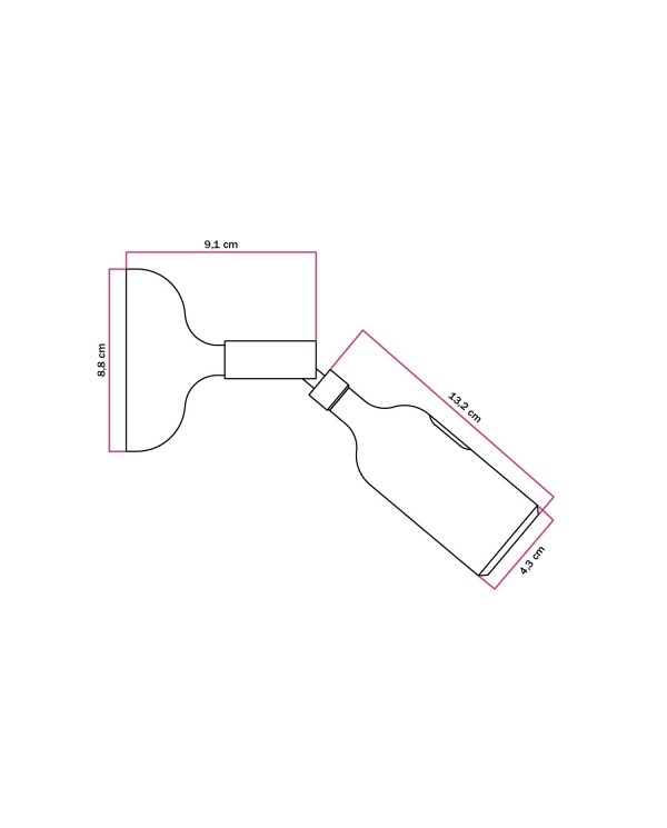 Silicone Fermaluce lamp with joint and built-in switch