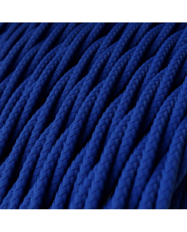 Blue Rayon covered Twisted electric cable 2x18 AWG - TM12